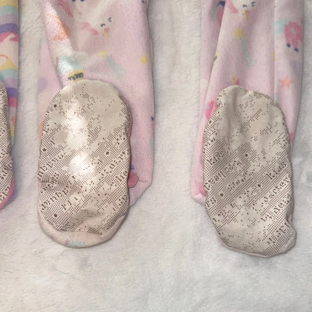 Kids Headquarters Pink Footies One Pieces Cozy Sleepwear 4T